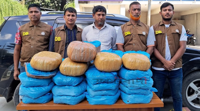 নরসিংদীতে ৪৬ কেজি গাঁজাসহ ব্যবসায়ী গ্রেফতার