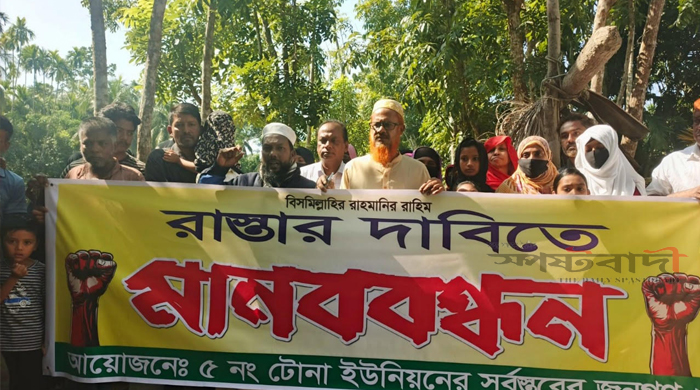 পিরোজপুরে চার গ্রামের হাজারো মানুষের চলাচলে বিঘ্ন, সংযোগ সড়ক নির্মাণের দাবি